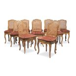 TEN CHAIRS IN WALNUT FRANCE 20TH CENTURY