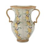MAJOLICA VASE NAPLES END OF THE 19TH CENTURY