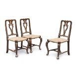 THREE SMALL CHAIRS in soft wood 19th century