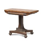 PALISANDER CARD TABLE, 19TH CENTURY