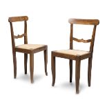 PAIR OF WALNUT CHAIRS 19TH CENTURY