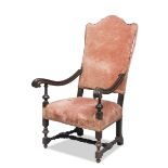 RARE WALNUT THRONE END OF THE 17TH CENTURY