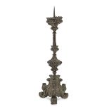 SILVER-PLATED TORCH HOLDER 18TH CENTURY