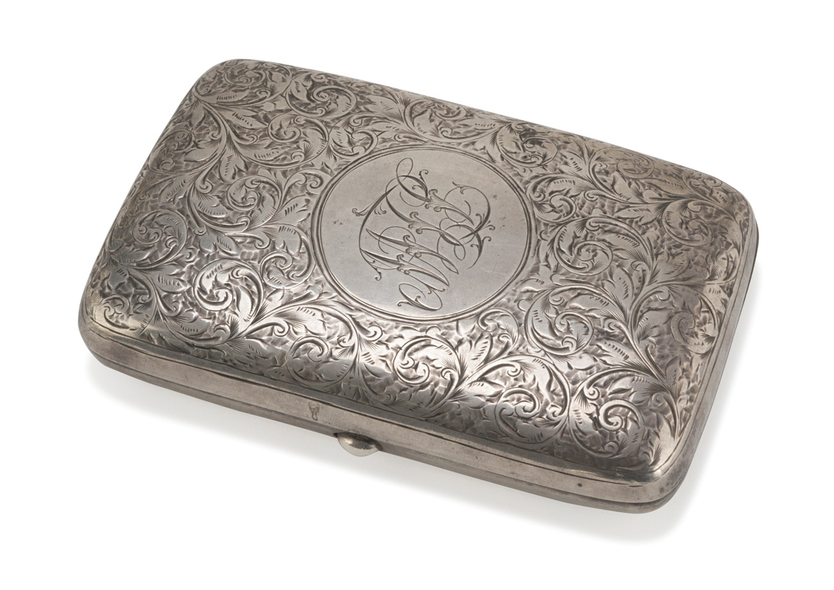 SILVER CIGARETTE CASE PUNCH CHESTER 1899