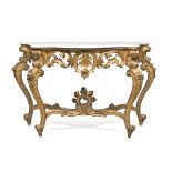 CONSOLE IN GILDED WOOD PROBABLY ROME 19TH CENTURY