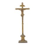 GILTWOOD CRUCIFIX, PROBABLY NAPLES 18TH CENTURY