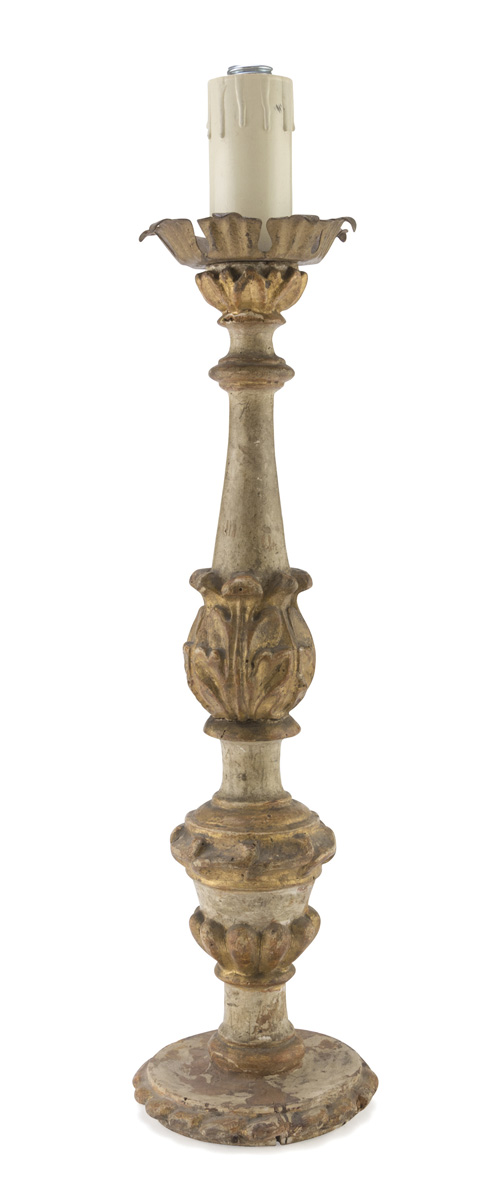 GILTWOOD CANDLESTICK END 18TH CENTURY