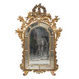 MIRROR IN GILDED WOOD GENOA ELEMENTS OF THE 18TH CENTURY