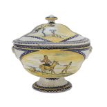 MAJOLICA TUREEN, NEAPOLITAN WORKSHOP 19TH CENTURY