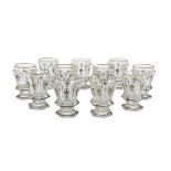 ELEVEN CRYSTAL GLASSES 20TH CENTURY