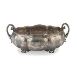 LARGE SILVER FRUIT BOWL ITALY 20TH CENTURY