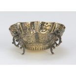 GILDED SILVER BOWL PUNCH LONDON 1889