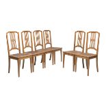 SIX CHAIRS IN MAPLE EARLY 20TH CENTURY