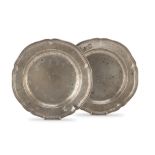 PAIR OF SILVER PLATES 20TH CENTURY