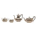 SILVER-PLATED TEA SERVICE 20TH CENTURY