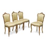 FOUR CHAIRS IN GILTWOOD - 19th CENTURY