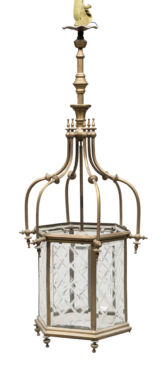 BRONZE CEILING LANTERN - 19th CENTURY