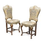 A PAIR OF WALNUT CHAIRS - MARCHE 18TH CENTURY