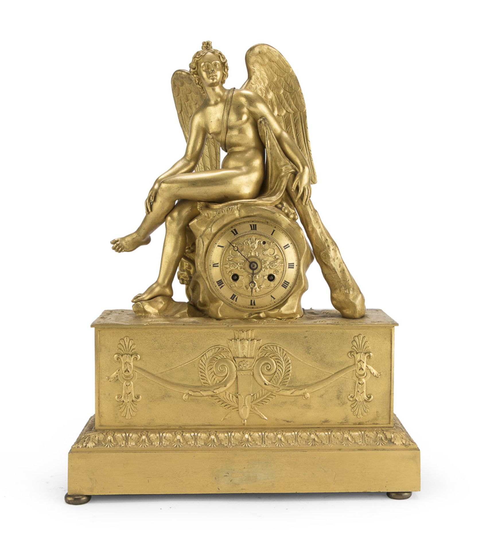 SPLENDID TABLE CLOCK IN ORMOLU - FRANCE END OF THE LUIGI XVI PERIOD