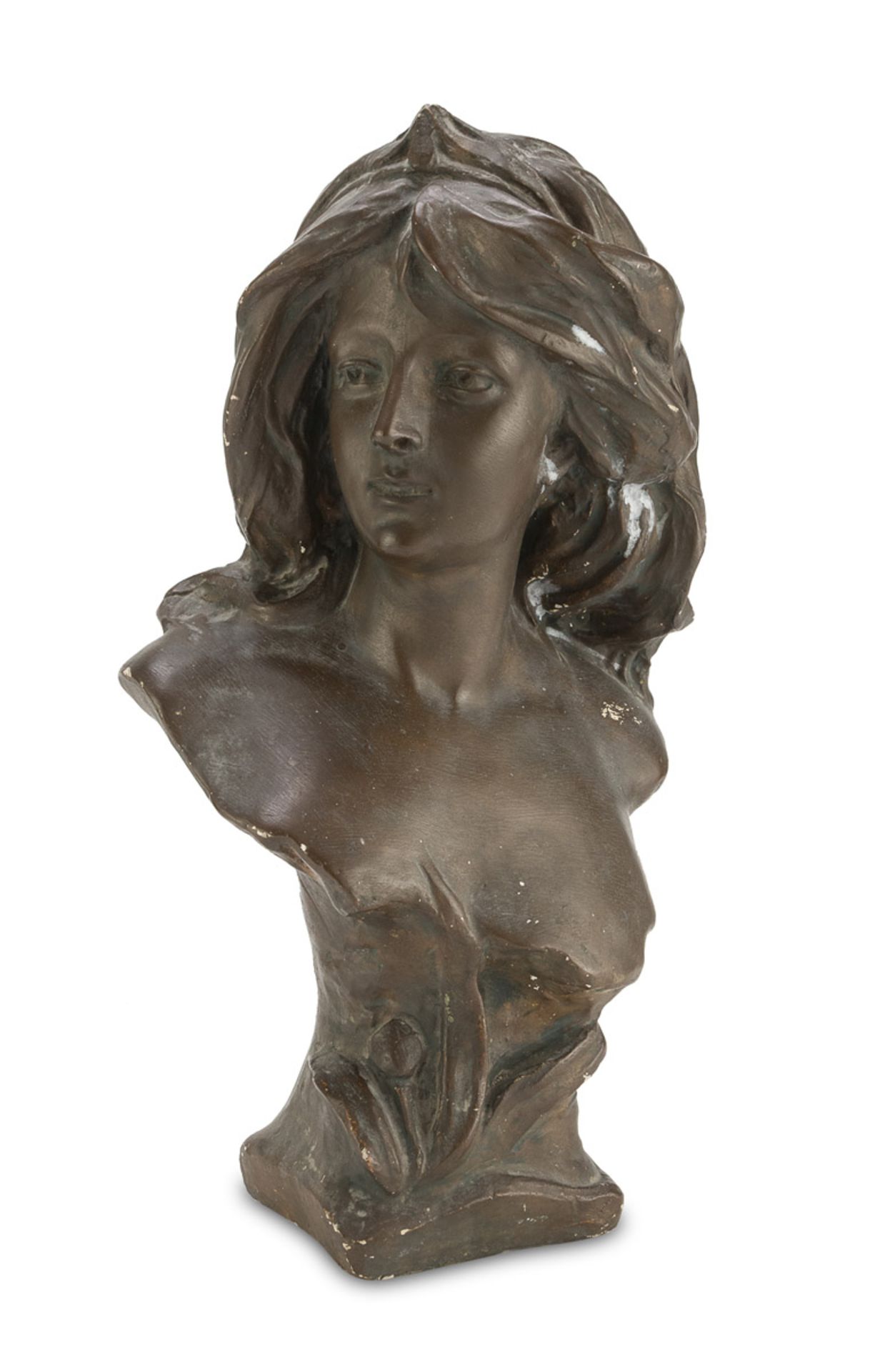CHALK BUST OF WOMAN - EARLY 20TH CENTURY