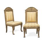 EXCEPTIONAL PAIR OF CHAIRS - ROME BORGHESE FAMILY 1780 ca.
