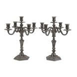 A PAIR OF BEAUTIFUL SILVER CANDELABRA - PUNCH MILAN 1934/1944