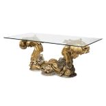 BEAUTIFUL COMPOSITE TABLE IN GILTWOOD - ELEMENTS OF THE BAROQUE PERIOD