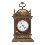 BRACKET CLOCK IN METAL AND TURTLE - 19th CENTURY
