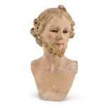 BUST OF CHRIST IN EARTHENWARE - NAPLES 19th CENTURY