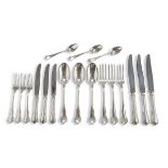 SET OF SILVER CUTLERY - PROBABLY ITALY 20TH CENTURY