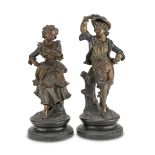 A PAIR OF SCULPTURES IN EARTHENWARE - LATE 19TH CENTURY