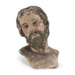 HEAD OF CHRIST IN PAPIER-MACHÉ - PROBABLY NAPLES 19th CENTURY