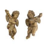 PAIR OF PUTTI IN GILTWOOD - 18TH CENTURY