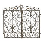 RARE SHUTTER IN WROUGHT IRON - 17TH CENTURY