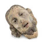 HEAD OF CHRIST IN EARTHENWARE - LATE SOUTHERN ART 18TH CENTURY