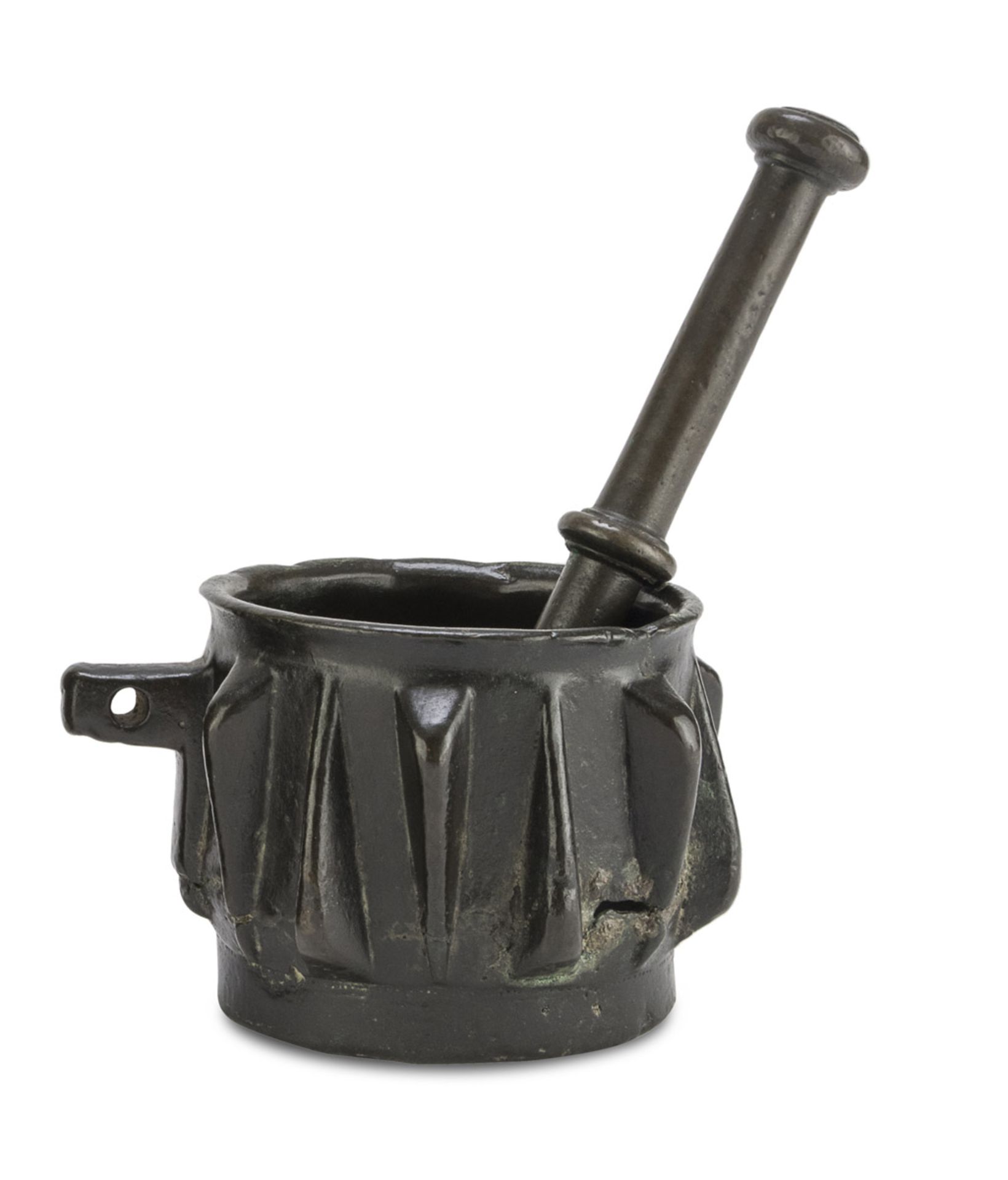 RARE MORTAR IN BRONZE - CENTRAL ITALY XIV CENTURY