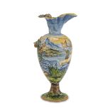 REMAIN OF SMALL AMPHORA IN MAIOLICA - ROMAN CASTLES 20TH CENTURY