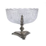 CENTERPIECE IN CRYSTAL GLASS - 20TH CENTURY