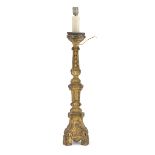 GILTWOOD CANDLESTICK - NORTHERN ITALY 18TH CENTURY