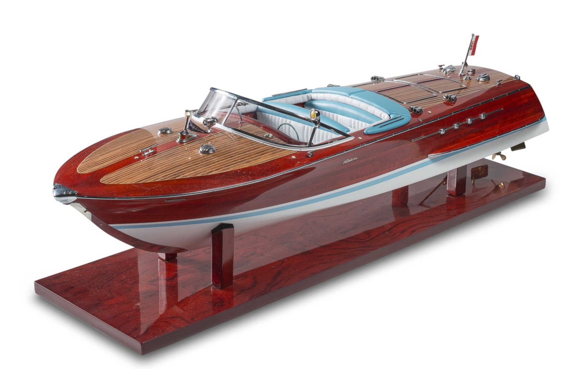 BIG MODEL OF A RIVA MOTORBOAT 1980s