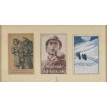 FIVE ILLUSTRATED POSTCARDS OF THE FIRST WORLD WAR