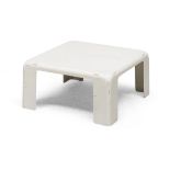 WHITE PLASTIC COFFEE TABLE DESIGN BELLINI 1970s