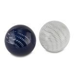 A PAIR OF VENINI GLASS PAPERWEIGHTS, 1960s