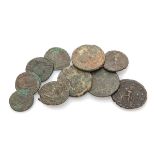 TEN BRONZE COINS ROMAN EMPIRE