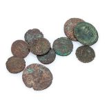 TEN BRONZE COINS ROMAN EMPIRE