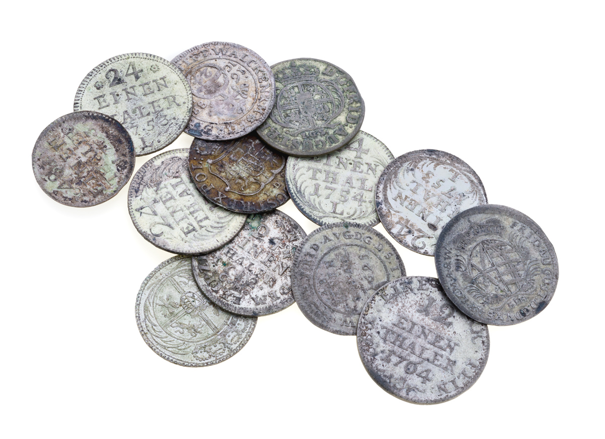 THIRTEEN EUROPEAN COINS