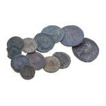 TWELVE BRONZE COINS ROMAN EMPIRE