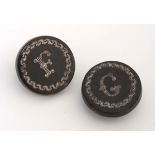 PAIR OF BUTTONS NAPLES XIX CENTURY