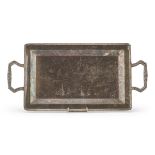 SILVER-PLATED TRAY 20TH CENTURY