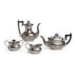 SILVER-PLATED TEA AND COFFEE SERVICEPUNCH SHEFFIELD 20TH CENTURY